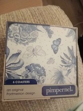 Pimpernel Portmeirion Set Of 6 Botanic Blue Coasters