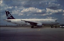 Airbus A320-212 Orly Airport Paris France vintage postcard s663
