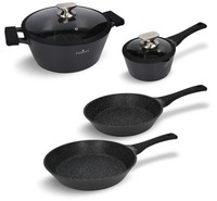 Zwieger Black Stone Topfset Pfannenset 6-Tlg Induktion Greblon Beschichtung