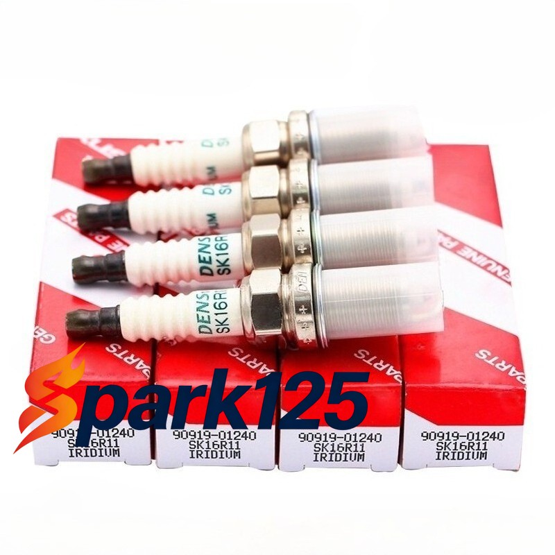 Set of 4 OEM Denso Iridium Spark Plugs SK16R11 #90919-01240 3324 for Yaris Prius