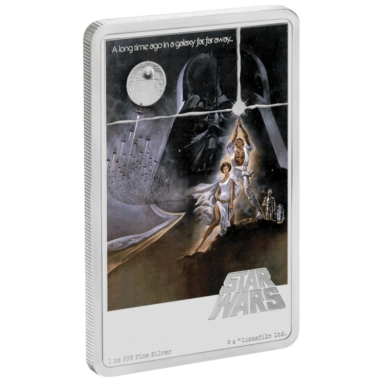 2017 Niue 1oz  .999 Silver -Star Wars - A New Hope 40th Anniversary $2
