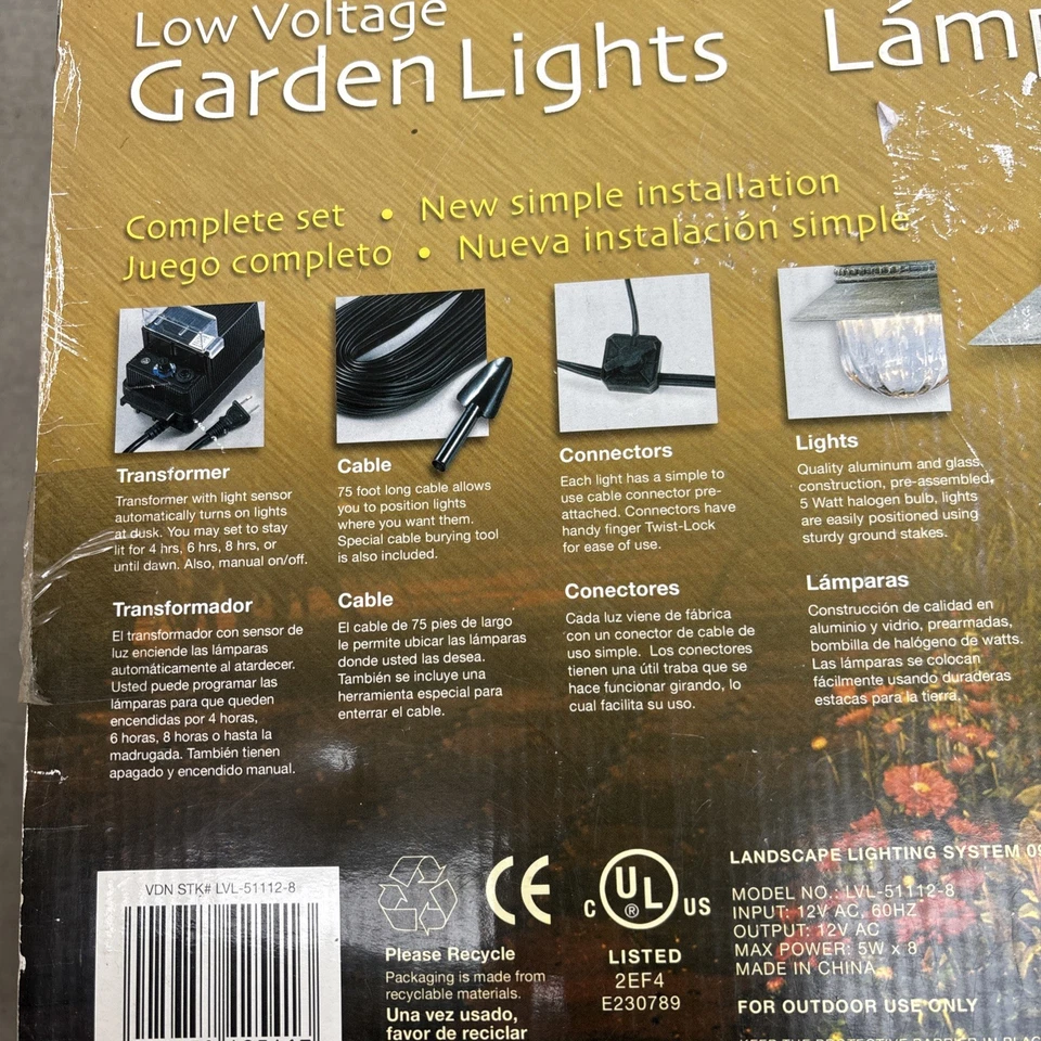 Chandler Alpan LVL-581112-8 Landscape Lighting Set 24” Ant Bronze Aluminum Glass - Image 2 of 4