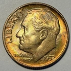 1952-D Roosevelt Dime, Gem BU, Golden Toned! Stunning!