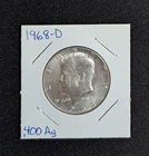 1968-D Kennedy 40% Silver Half Dollar BU/Uncirculated Lot #26K31