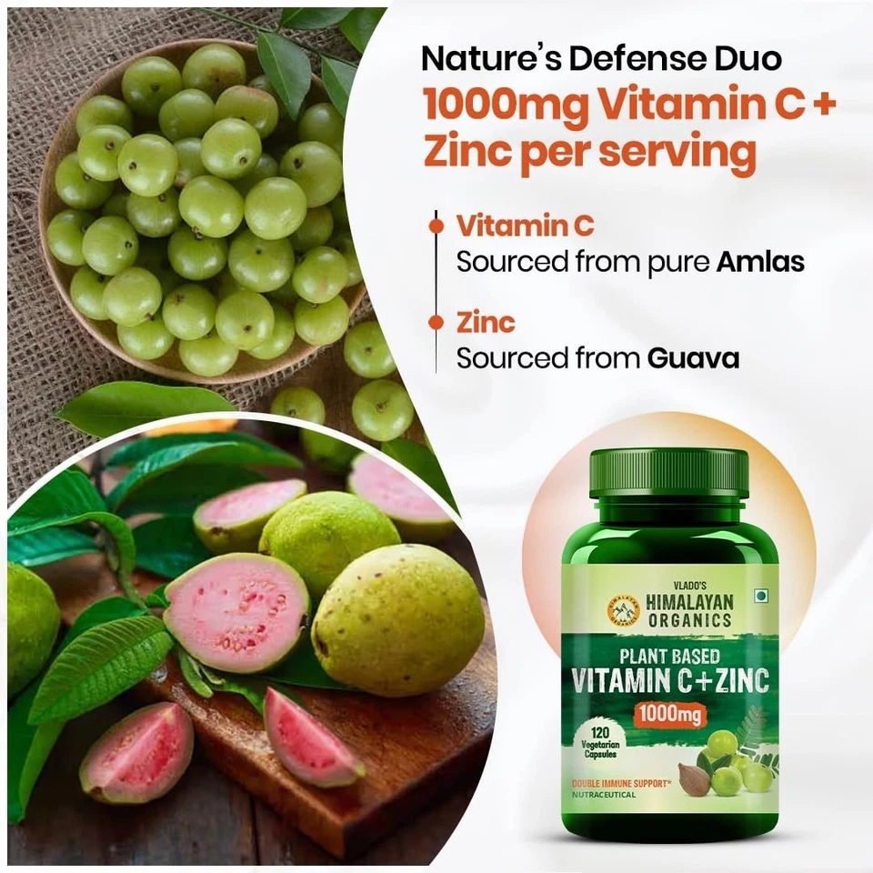 Vitamina C con Zinc - 120 Cápsulas Vegetales Foto 2 de 4