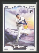 2025 Topps X Bob Ross The Joy of Babseball #100 Roki Sasaki RC