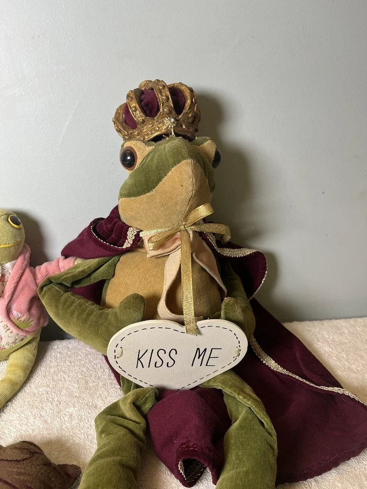 Винтажный Eden плюшевая лягушка лот мистер Джереми Фишер Беатрикс Поттер Марк Робертс поцелуй меня - Изображение 3 из 4