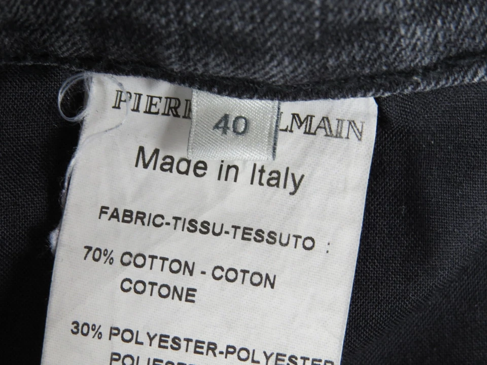 Pierre Balmain Jeans Mens 40 Black Distressed Biker Slim Fit Made In Italy Denim - Image 2 of 4