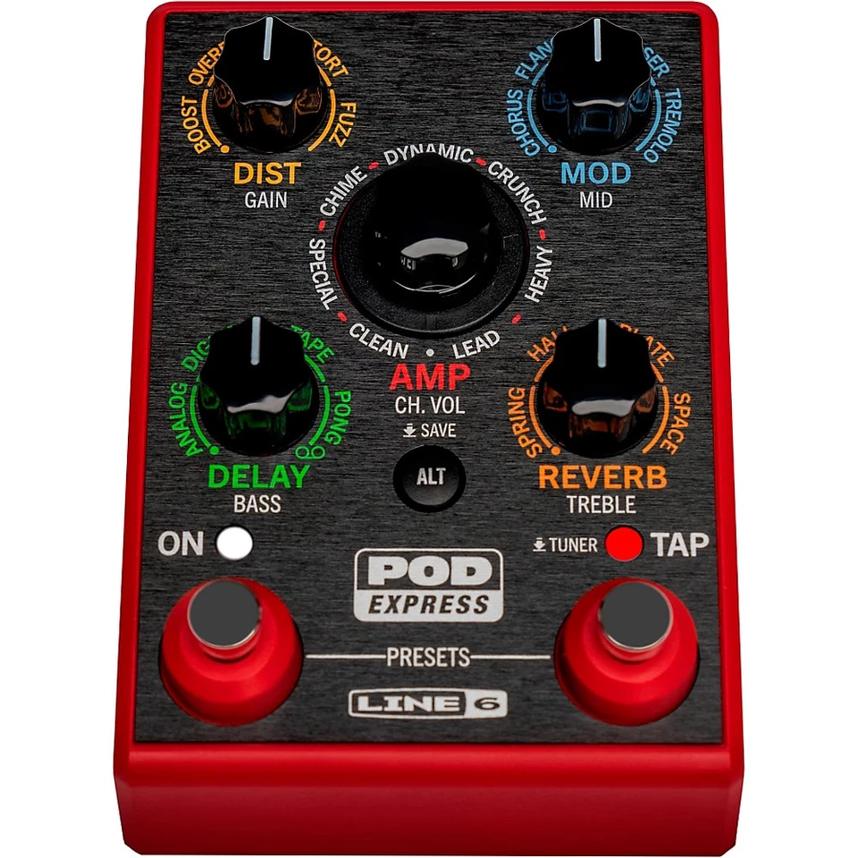 Line 6 POD Express Guitar Effects Processor Red Refurbished - Image 4 of 4