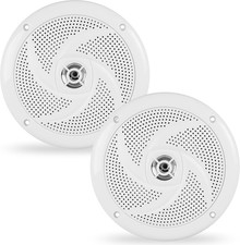 BMS65SW 400W Peak 80W RMS 6.5" Shallow Mount 2-Way White Coaxial Marine Speake