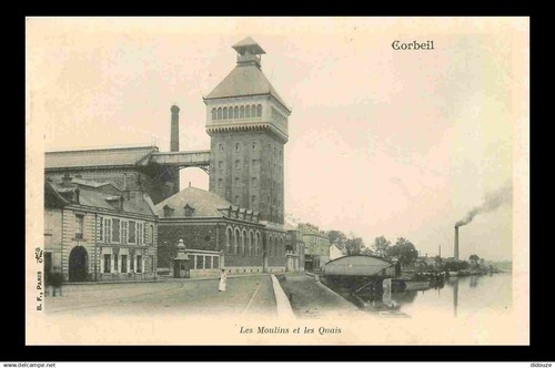 Carte Postale Ancienne Corbeil-Essonnes – Bas Vignon, Café Maison Pommier – Niveaux D’eau (vers 1919-1938)