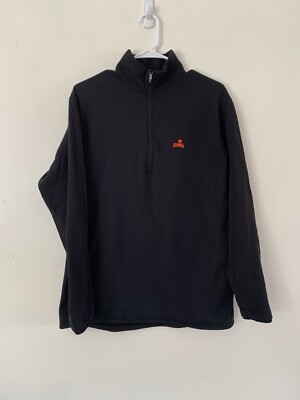 EMS Mens L Black Active Tech Pullover Quarter Zip New. No Tag.