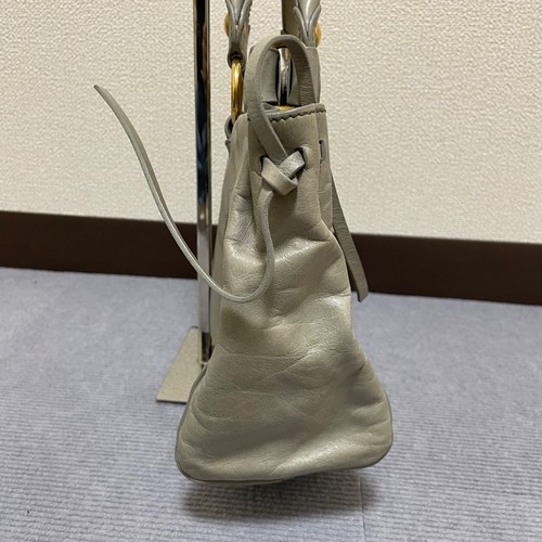 Miu Miu 2way bag with side ribbon, madras leather, light green - Picture 6 of 22