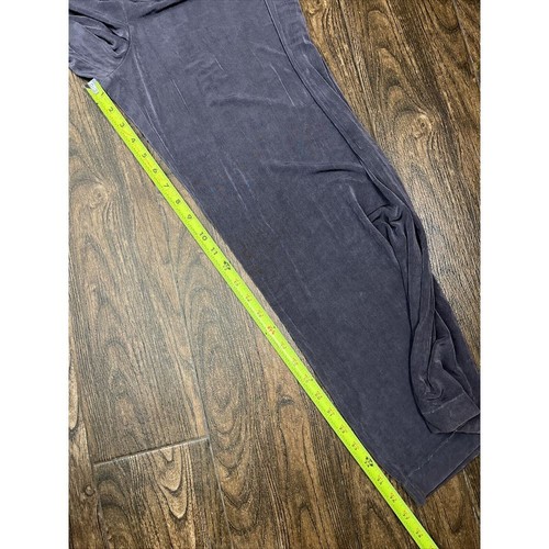 CHICOS TRAVELERS GRAY STRETCHY SLINKY ACETATE SPANDEX WIDE LEG PULLON PANTS 12 L - Picture 13 of 15