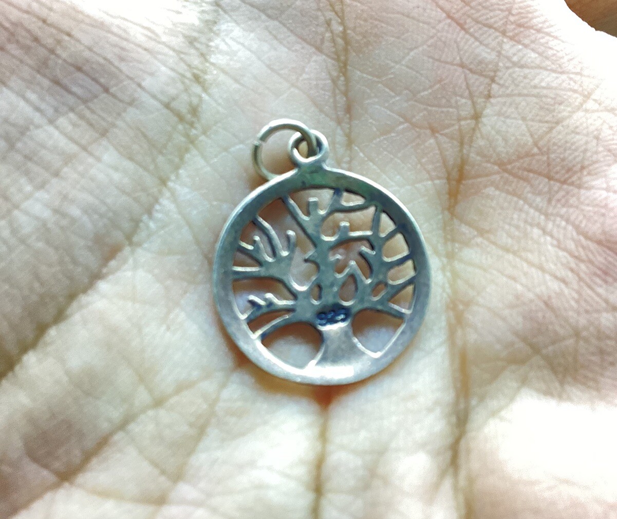 Sterling Silver 925 Small Solid Tree Of Life Drop… - image 2