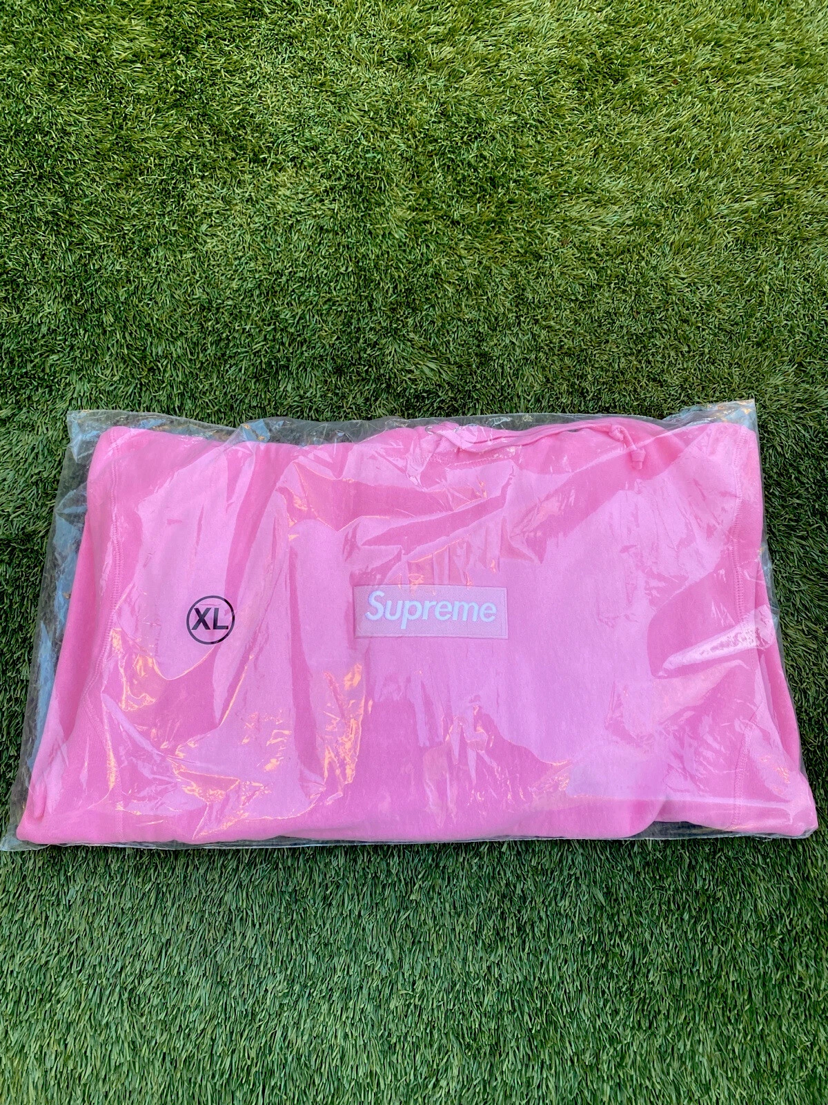 PULL À CAPUCHE SUPREME 2021 FW Box logo ROSE taille XL