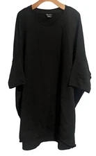 City Chic T Shirt Dress Women's Size XXL Black Flowy 1/2 Sleeve Casual Relaxed