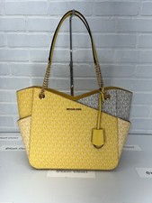 Michael Kors shoulder tote bag xchain large jet set MK signature daffodil Multi