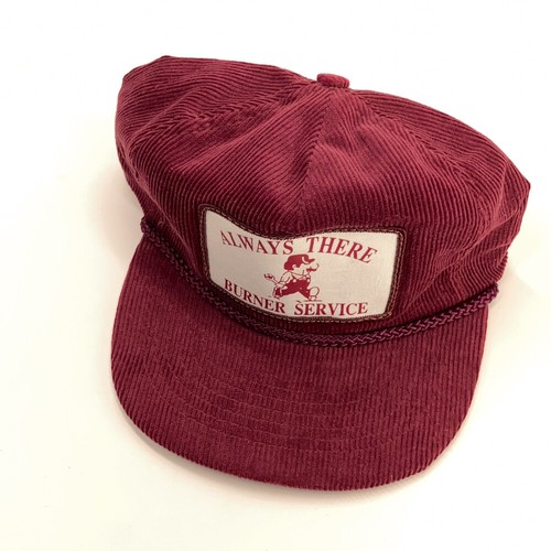 Always There Burner Service Retro Corduroy Patch Hat Zipper Back - 第 1/5 張圖片
