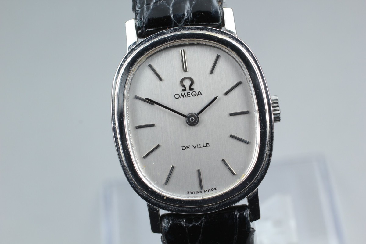 Vintage OMEGA De Ville Cal.625 Manual Winding Silver Women