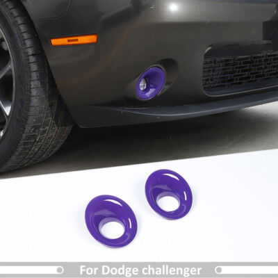  Exterior Front Fog Light Cover Trim Accessories for Dodge Challenger 15+ Purple