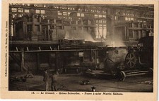 Old postcard Le Creusot - Schneider factories - Martin Siemens steel ovens (637511)