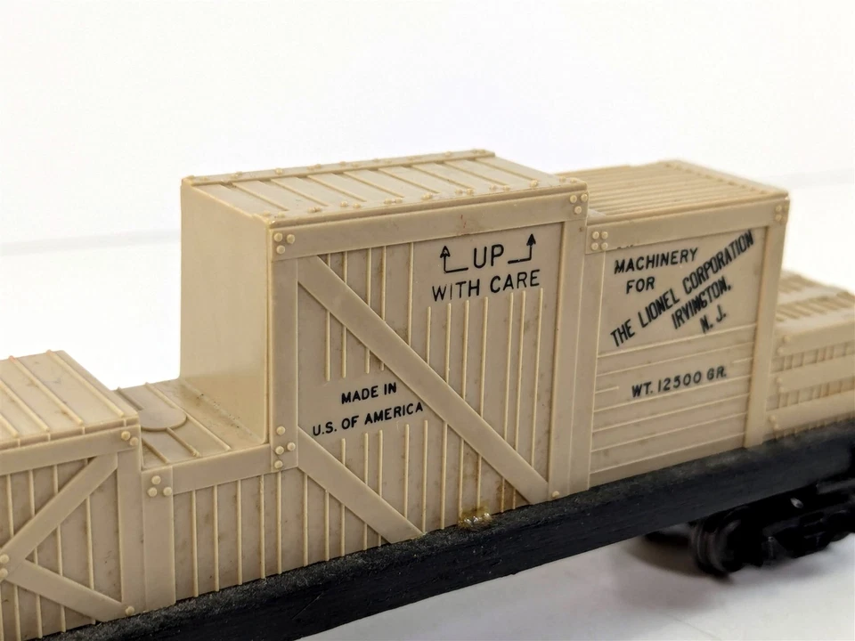 Lionel Custom Machinery Crate Load Irvington NJ Flat Car HO Scale - Image 4 of 4