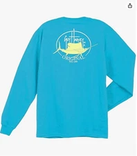 Guy Harvey Original Fin Long Sleeve Adult Shirt..NWT..Fast Ship..NEW