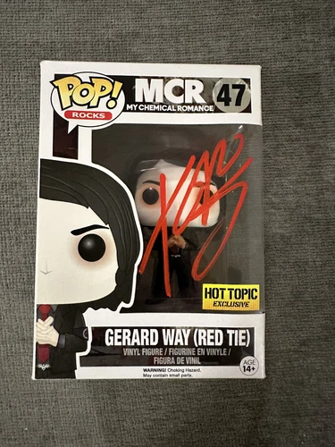 Gerard Way Signed Funko Pop #47 – Red Tie MCR – w/ COA – My Chemical Romance