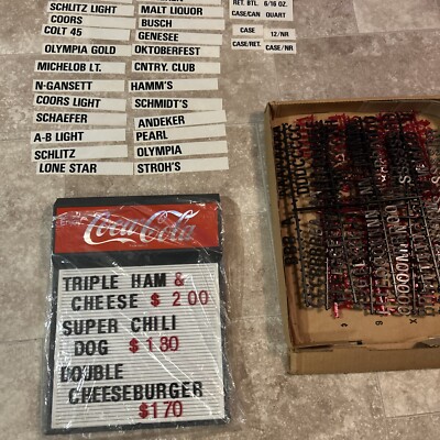 Ridan Displays Lot. New Coca Cola Restaurant Menu Board Sign 12x16  Many Extras