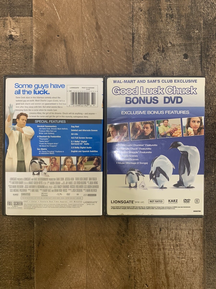 Good Luck Chuck- Dane Cook & Jessica Alba Unrated DVD+Bonus Good Luck Chuck- Dane Cook & Jessica Alba Unrated DVD+Bonus