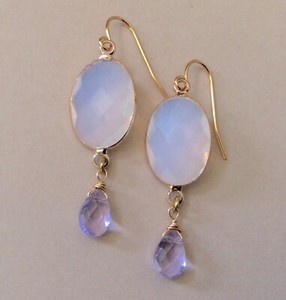 Authentic $200 SUNDANCE CHARM ARTISAN JEWELRY EARRINGS STUNNING OPALITE GOLD PLATED