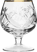 Neman TM5290G-XX NEW, 7 Oz. Hand-Made Crystal Brandy Glasses (2)