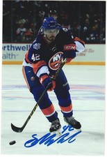Scott Mayfield Autographed 4x6 Color Photo New York Islanders #42 Blue A