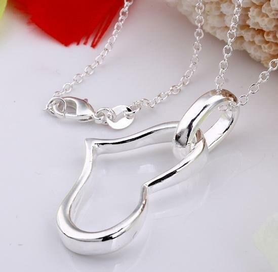 uk- Silver Plated Love Heart Pendant 