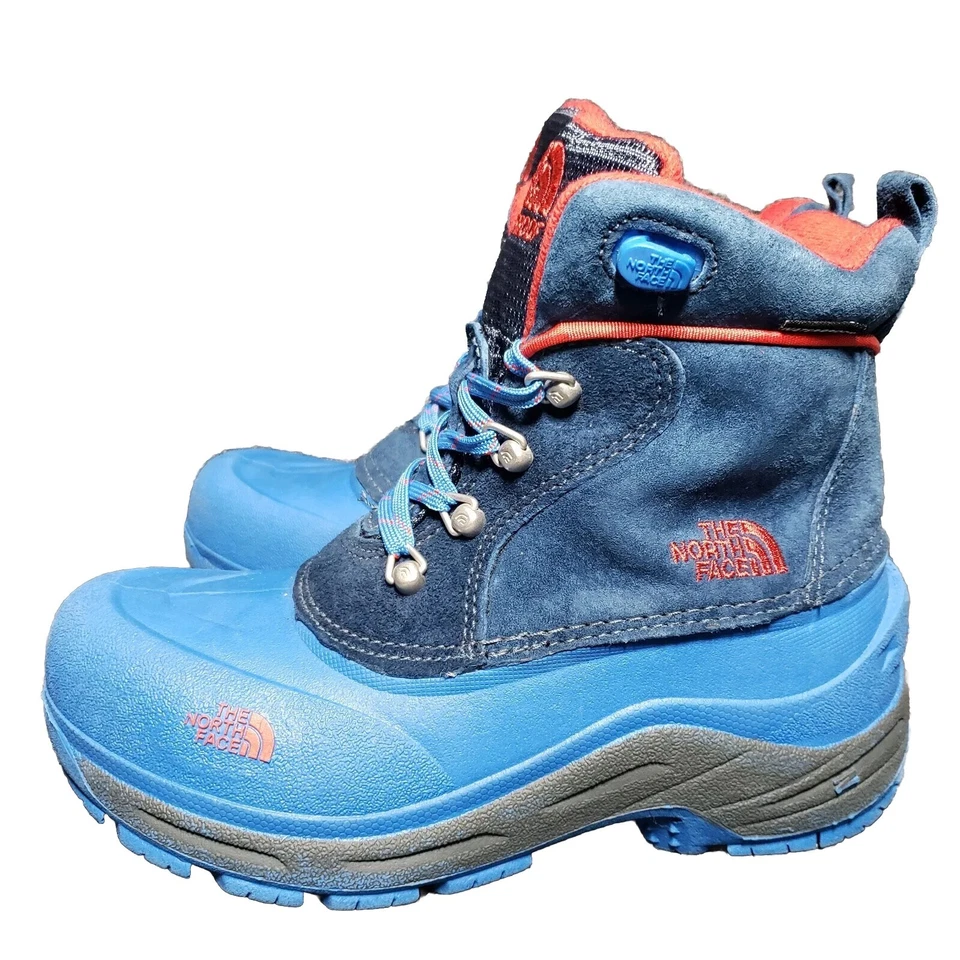 The North Face Boots Boys 4 Chilkat Insulated Hiking Duck Boot Blue Suede - Image 4 of 4