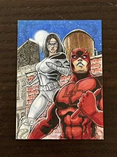 2018 Upper Deck Marvel Masterpieces sketch card Daredevil by James Rodriguez
