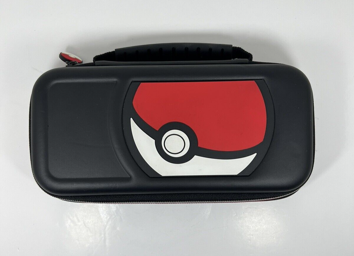 Pokémon Pokeball Nintendo Switch Case Authentic Black Red Very Good Condition-image
