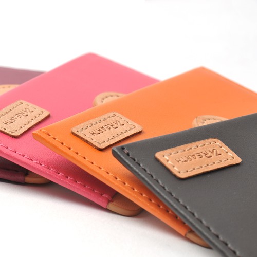 Ringke Genuine Leather ID/Card Holder 3M Adhesive Sticker Attach Wallet - ORANGE - 第 3/11 張圖片