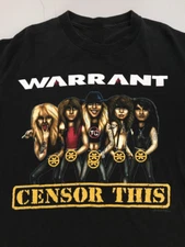 Vintage Warrant 1990 T-Shirt black unisex Cotton Tee All Sizes MO048