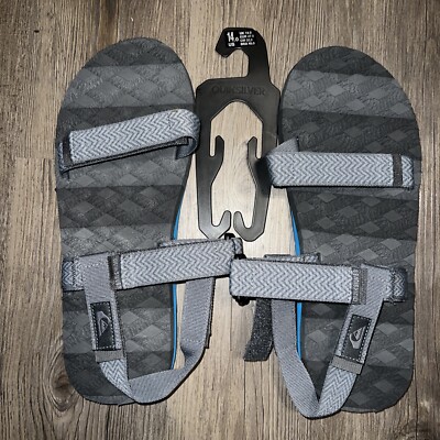QUICKSILVER Monkey Caged Sandals Gray Men's Size 14 Removable Strap Turn 2Slides
