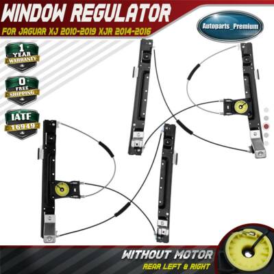 2x Electric Power Window Regulator for Jaguar XJ 2010-2019 XJR Rear Left & Right