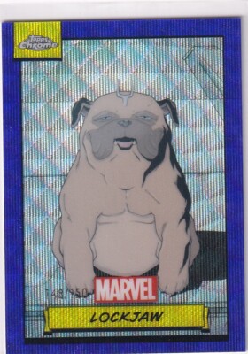 Topps Marvel Chrome 2024 Card No. 133 Lockjaw Blue Wave Refractor 148/150