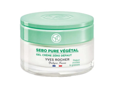 YVES ROCHER SEBO PURE VEGETAL MOISTURIZER GEL-CREAM 50 ml   Oil Control, NEW!