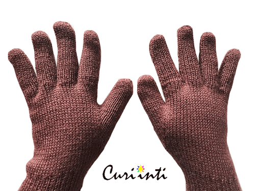 LOTE DE 20 PARES GUANTES ALPACA REVERSIBLES COLOR SÓLIDO MÁS GRANDES ADULTO TALLA 2,5V - Imagen 6 de 7
