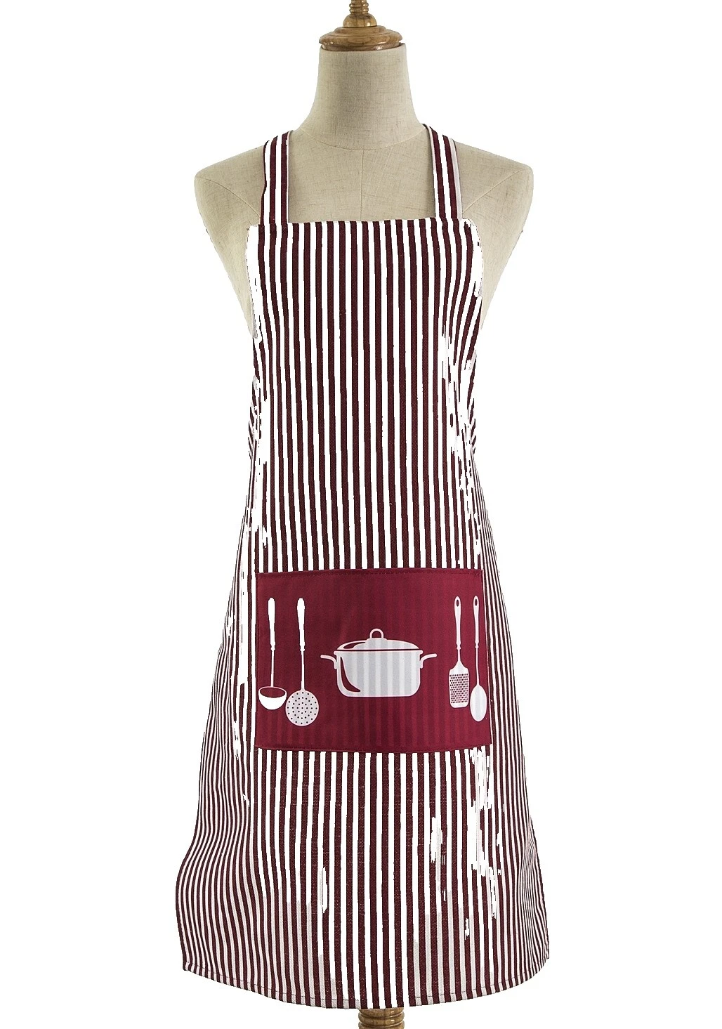 Delantales de cocina a rayas de mezcla de algodón