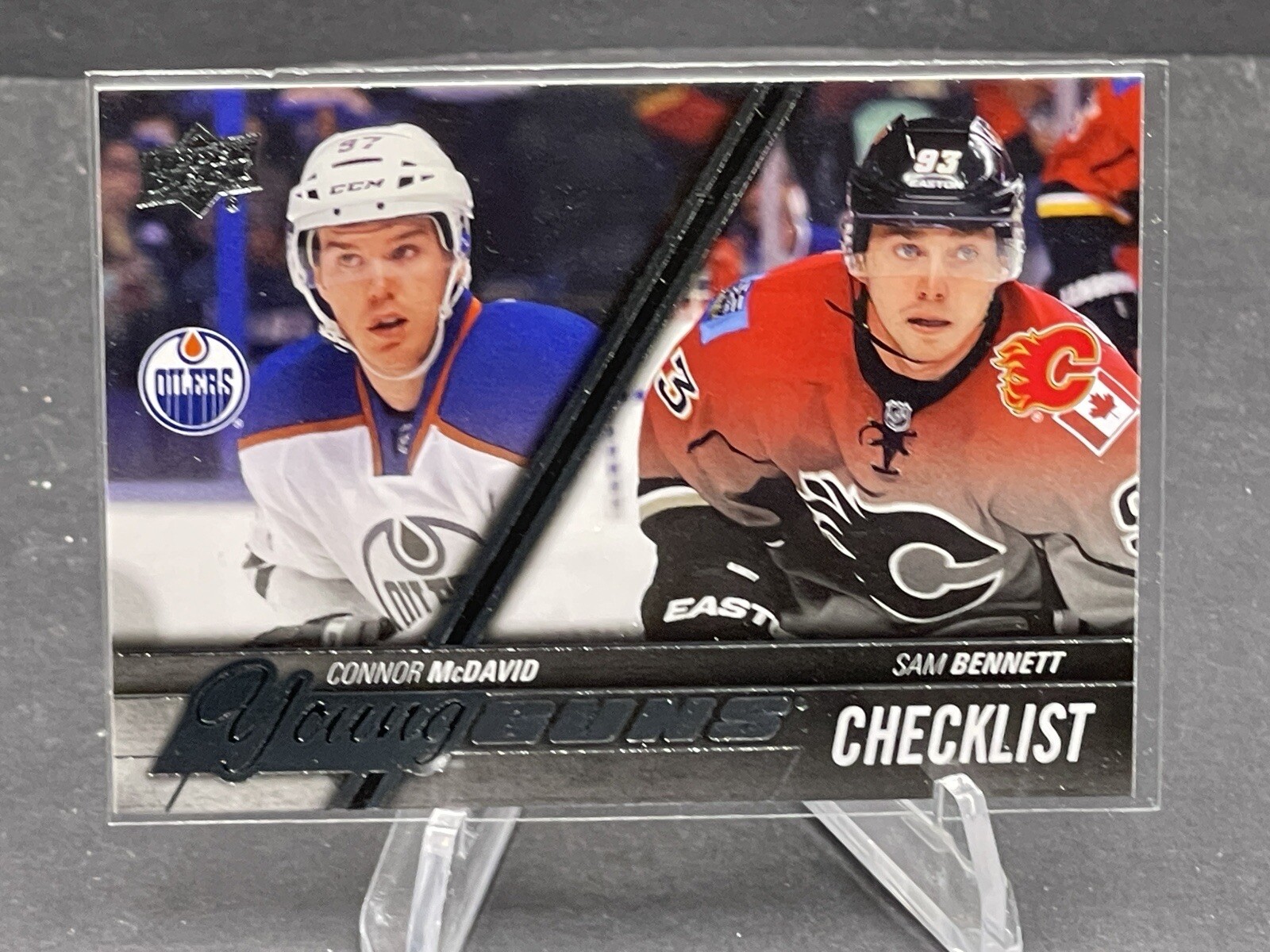 2015-16 CONNOR MCDAVID/SAM BENNETT UPPER DECK YOUNG GUNS SP CHECKLIST #250 RC