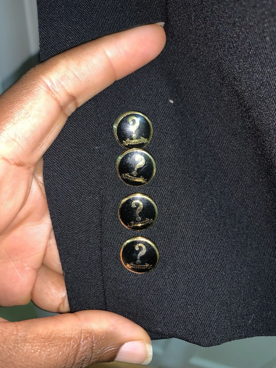 Moschino Question Mark Button Wool Jacket Coat Womens Moschino Question Mark Button Wool Jacket Coat Womens