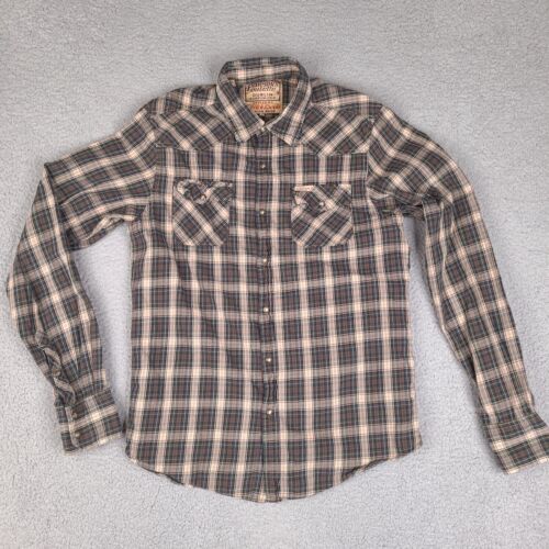 Scotch & Soda Shirt Large Pimpson's Oulette Dublin Sanforized Western Pearl Snap