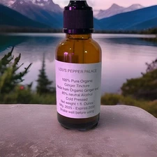 Pure Organic Ginger Herbal Tincture Organic, 1 Fluid  Ounce bottle, New Sealed